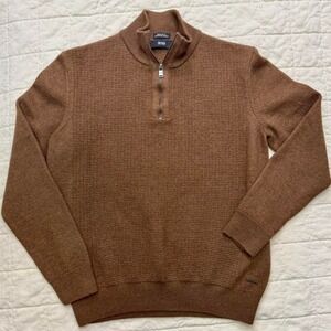 Hugo Boss Quarter Zip Merino Wool Sweater – Men's M